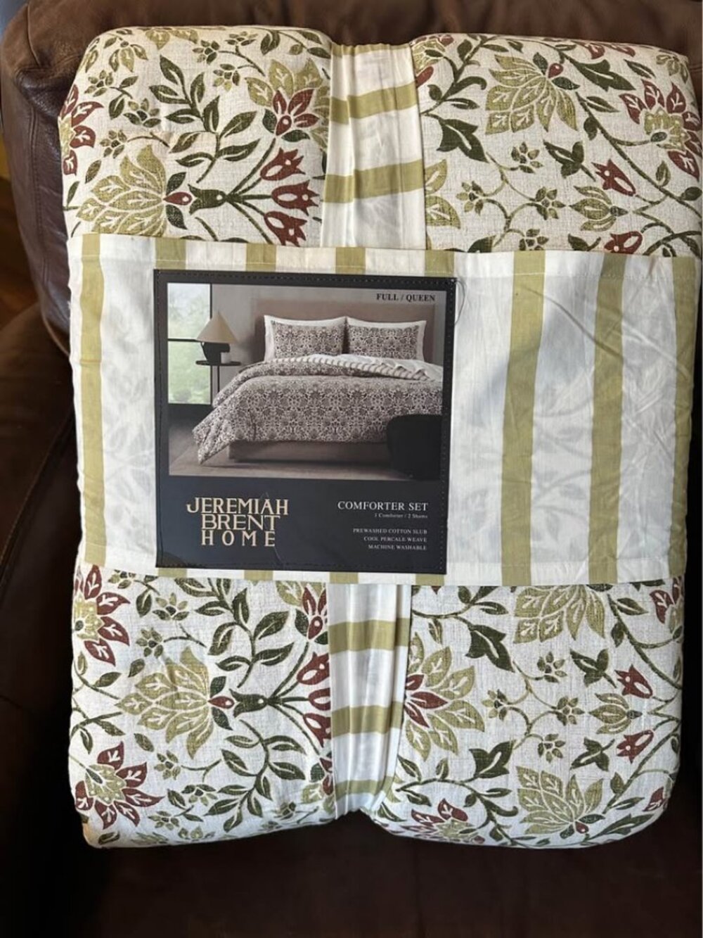 Comforter set, Jeremiah Brent Home Floral ‘Geneva’  Full/Queen NEW